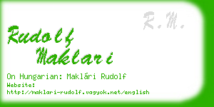 rudolf maklari business card